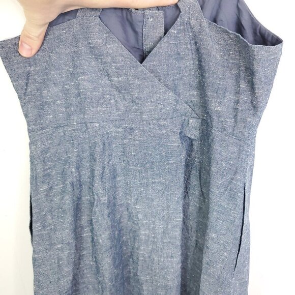 Madewell Dress Womens 0 Chambray Button Down Square Neck Midi Light Blue - Picture 8 of 10